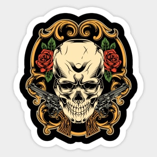 Skull rose Sticker